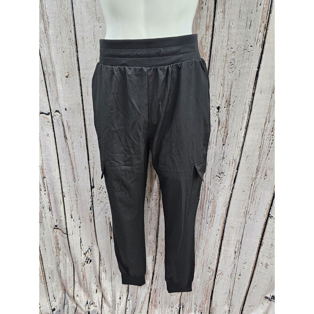 STARTING POINT Black Slinky‎ Jogger Pants Women's Large Lightweight Athletic